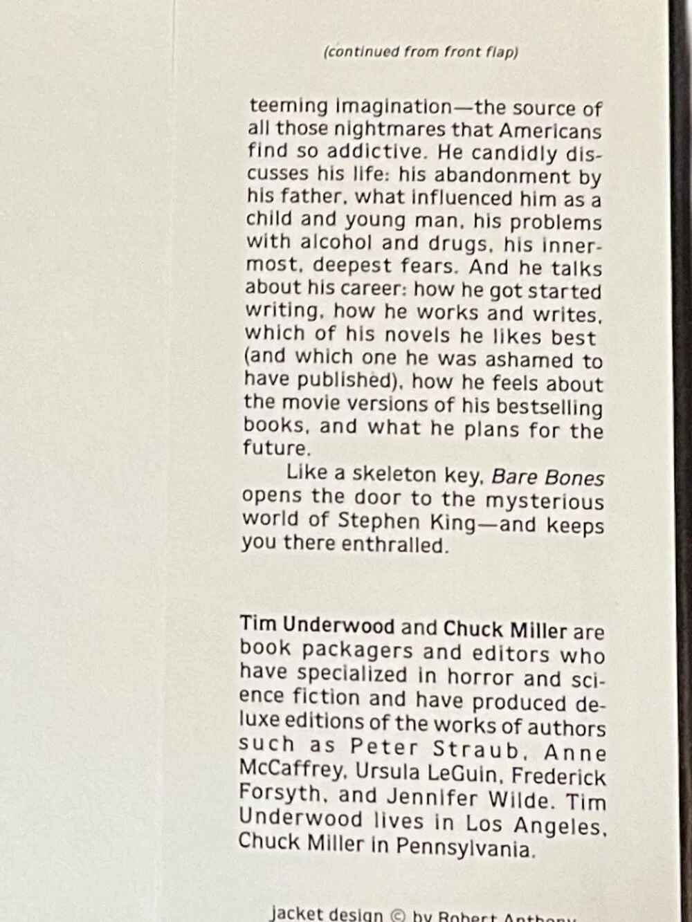 Bare Bones, Conversations on Terror with Stephen King, Hardcover - Picture 5 of 6
